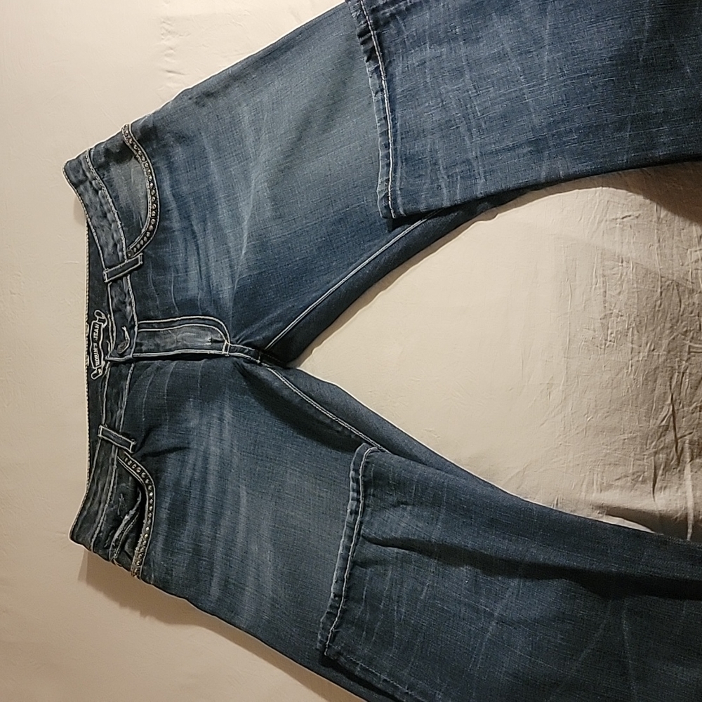 Authentic Men's Robin blue jeans.